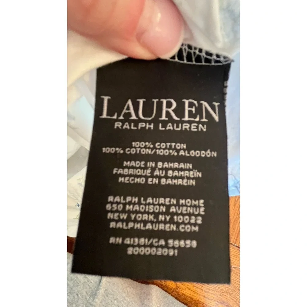 Lauren Ralph Lauren Blue Flowers Pillowcase Pair Cotton Standard Cottagecore